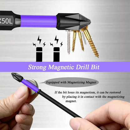 5–60PCS PH2 Magnetic Impact Driver Bit Set – Alloy Steel Cross Screwdriver Bits for Drill & Screw Driving Non-Slip Tool Kit