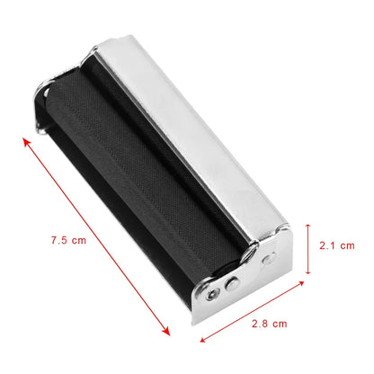 Portable 70mm Cigarette Rolling Machine - Metal Tobacco Roller for Personal Use & Gifting