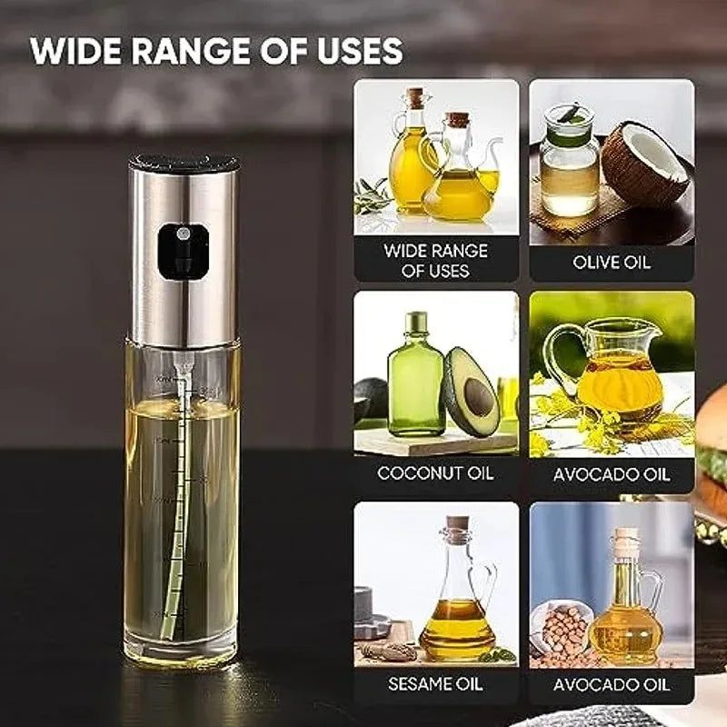 Glass Oil Sprayer Bottle - Olive Oil Mister for Cooking Salad BBQ Baking Kitchen Use