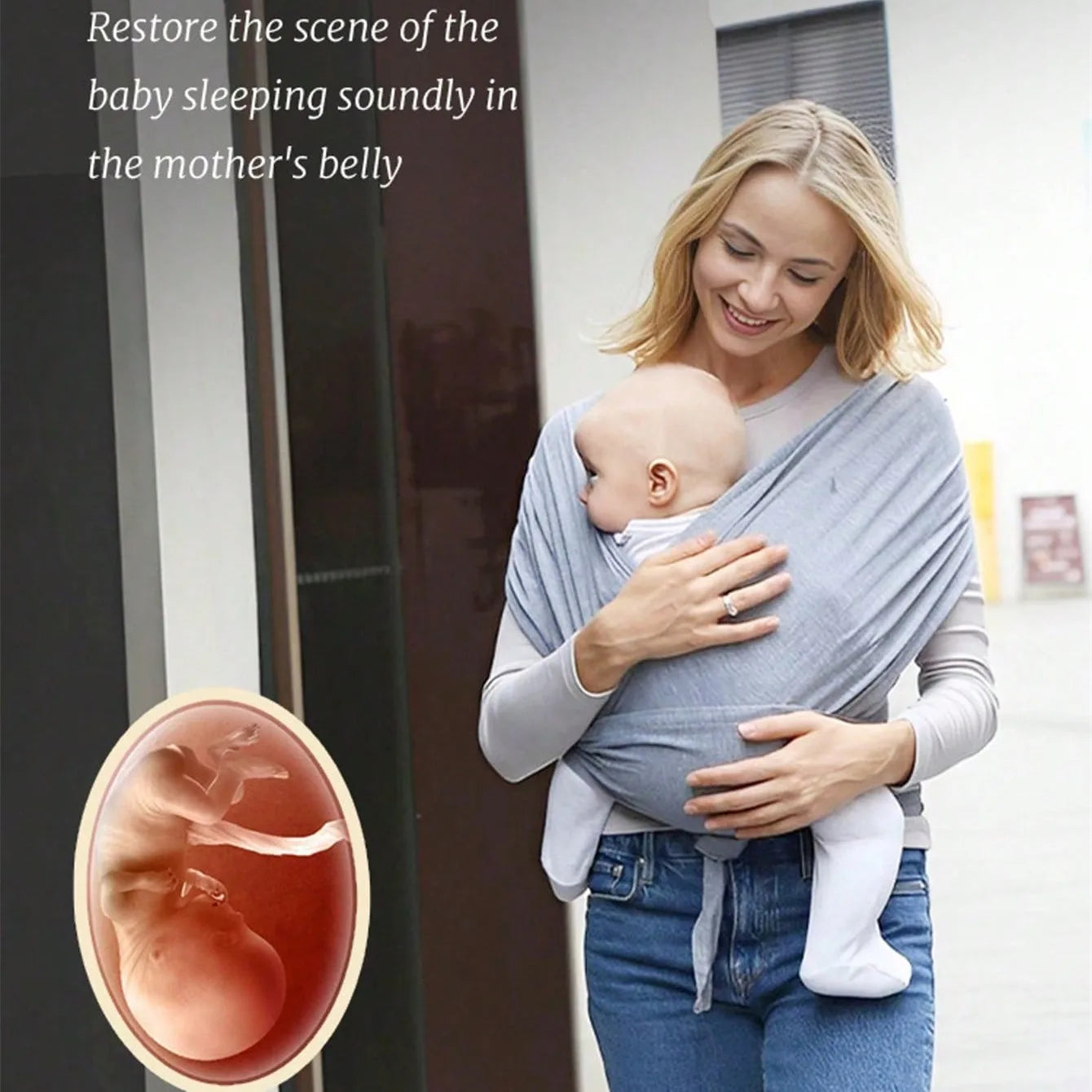 Ergonomic Baby Backpack Carrier - X-Shaped Newborn Sling with Comfortable Outdoor Support Straps