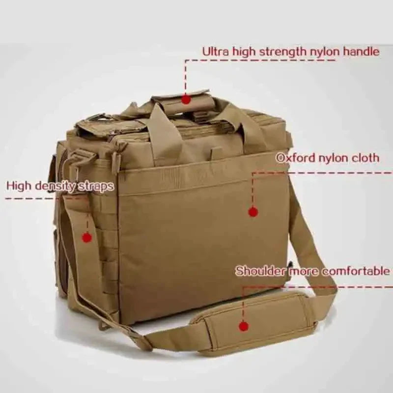 Tactical Molle Backpack – Multifunction Nylon Messenger Bag, Laptop Briefcase & Outdoor Climbing Shoulder Bag