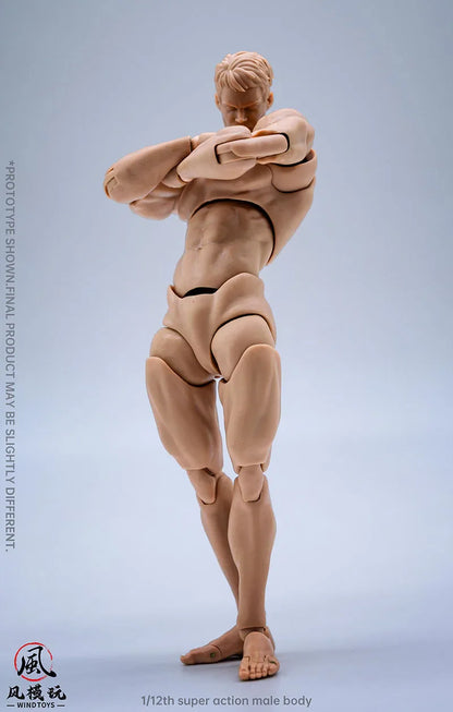 1/12 Scale Male Soldier Action Figure — 16cm Flexible Joint Articulated Toy Doll Model White Yellow Black