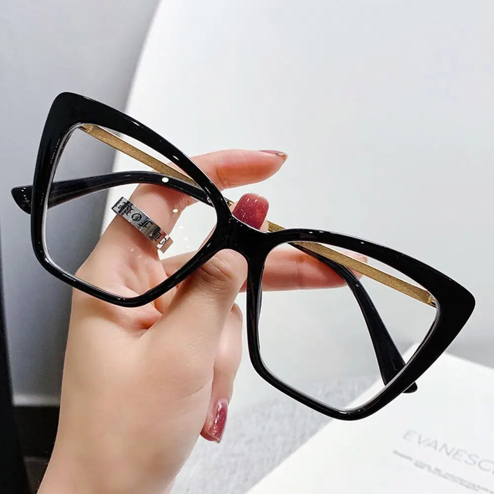 Red Square Oversized Anti Blue Light Glasses – Lightweight Optical Eye Protection Eyewear for Men & Women, Computer & Office Use