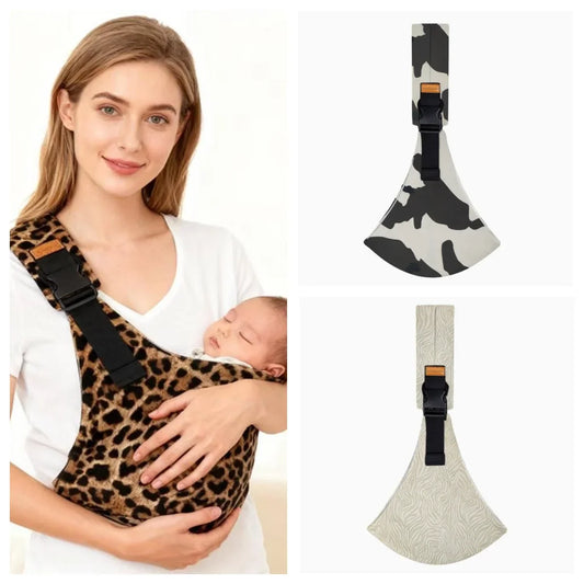 Newborn Baby Carrier Sling – Adjustable Ergonomic Crossbody Wrap & Hip Seat Infant Holder Bag for Hands-Free Comfortable Carrying