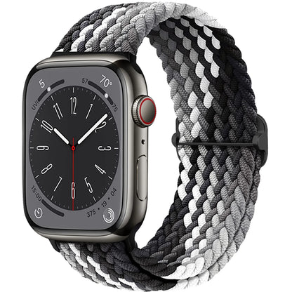 Braided Solo Loop Apple Watch Band – Stretch Nylon Bracelet Strap for Series SE, 6–11 & Ultra 2 (40mm–49mm) Adjustable Correa