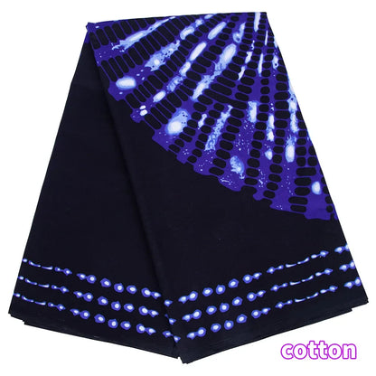 African Ankara Wax Fabric - Real Cotton Diamond Print for Party Dress & DIY Sewing