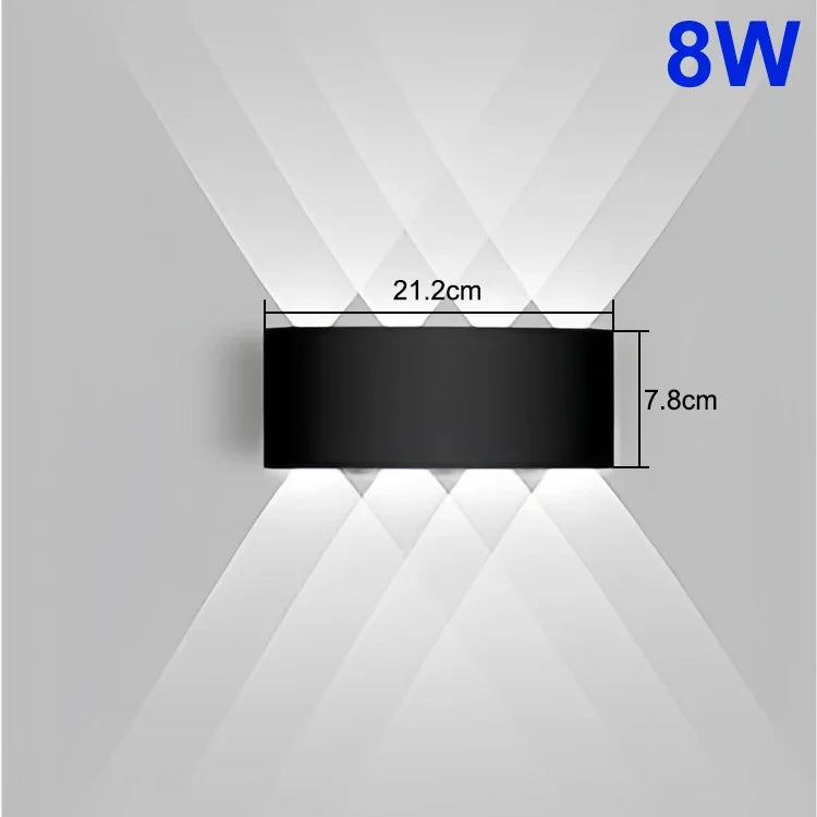 Up & Down LED Wall Lamp - Waterproof Modern Indoor & Outdoor Lighting for Bedroom, Living Room & Corridor