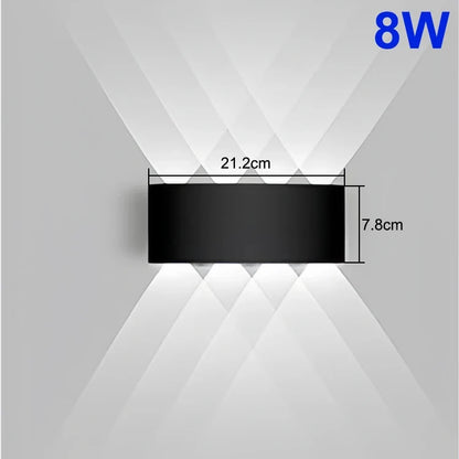 Up & Down LED Wall Lamp - Waterproof Modern Indoor & Outdoor Lighting for Bedroom, Living Room & Corridor