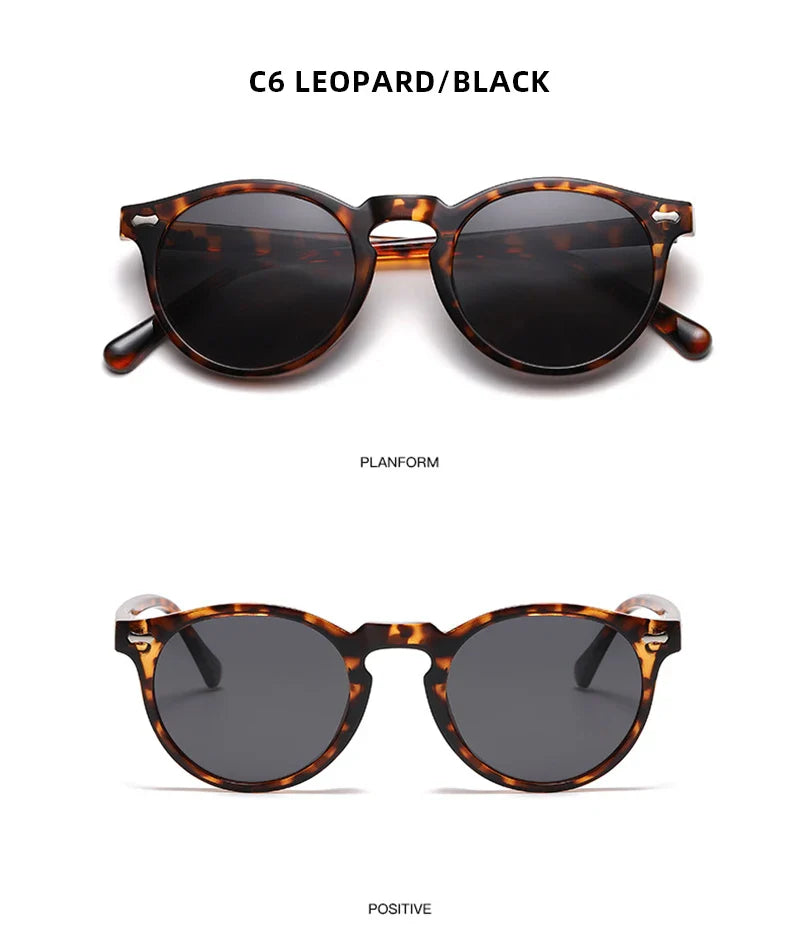 Retro Round Polarized Sunglasses – Vintage Fashion Shades for Men & Women, Driving Eyeglasses
