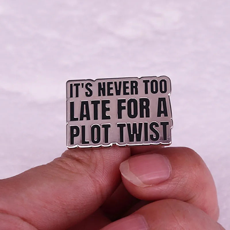 "I Survived Another Meeting" Enamel Pin – Funny English Letter Badge Lapel Pin