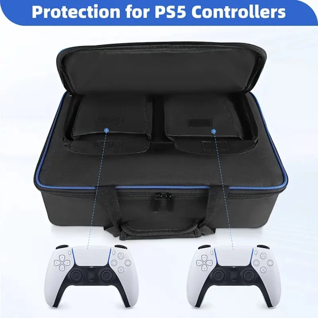 Carrying Case for PS5 - Travel Bag with Large Capacity for Console and Controller, Protective Storage, Compatible with PS5