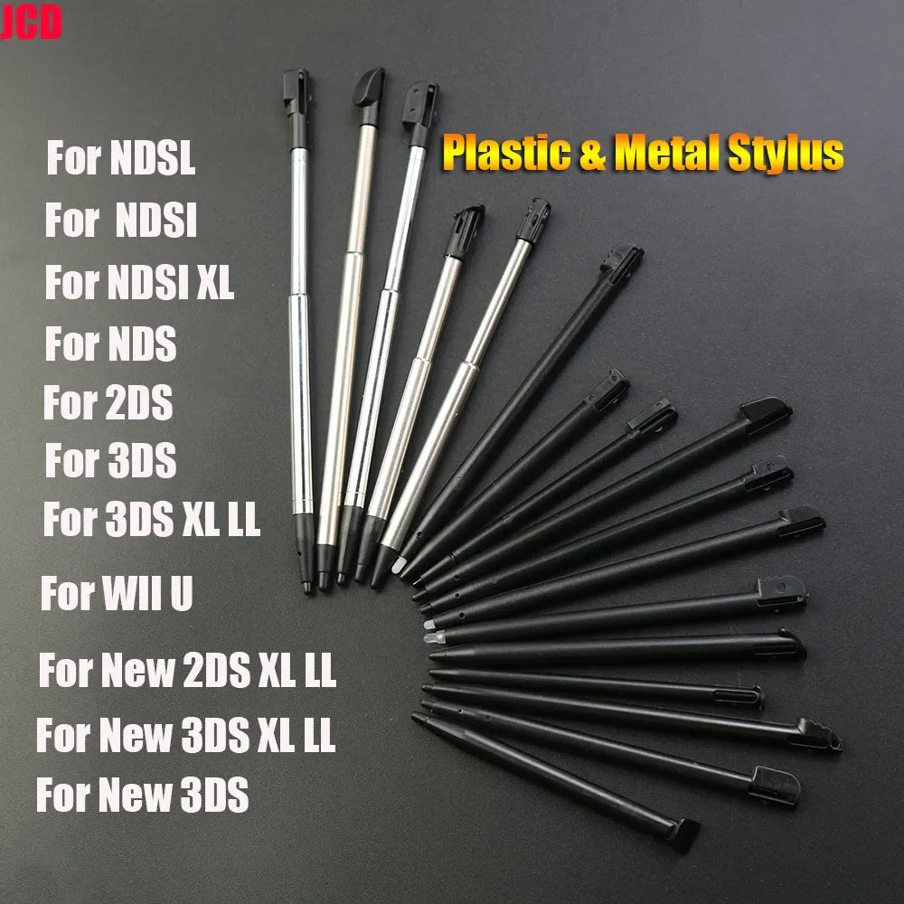 Black Plastic & Metal Telescopic Stylus Pen – Touch Screen Stylus for 2DS, 3DS, New 2DS LL/XL, New 3DS XL/LL, NDSL, NDSi, NDS & Wii