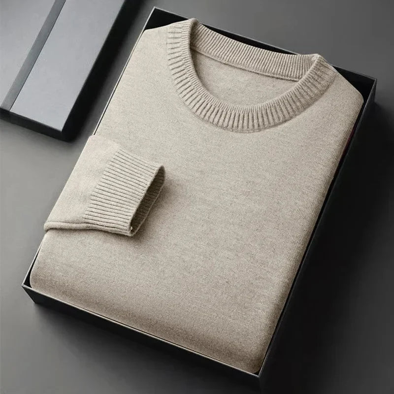Men's Classic Crewneck Sweater - Soft Lightweight Long Sleeve Knit Pullover Casual Solid Color Top