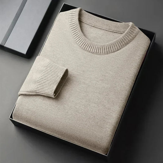 Men's Classic Crewneck Sweater - Soft Lightweight Long Sleeve Knit Pullover Casual Solid Color Top