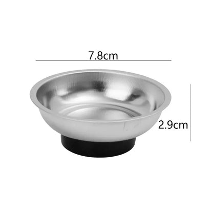 Rectangular Magnetic Parts Tray - Stainless Steel Screw Bowl Organizer for Nuts, Bolts, Hardware & Tool Storage