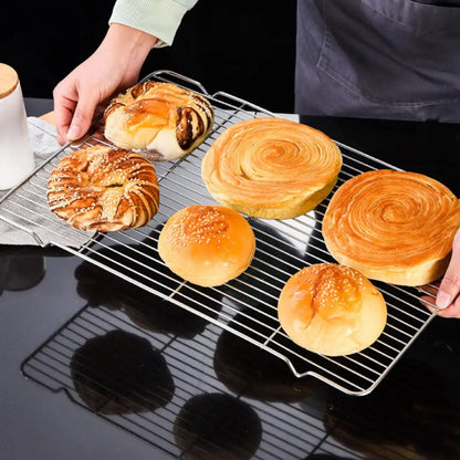 Nonstick Cake Cooling Rack - Metal Baking Grid Tray for Cookies, Bread, Biscuits & Pastry Cooling