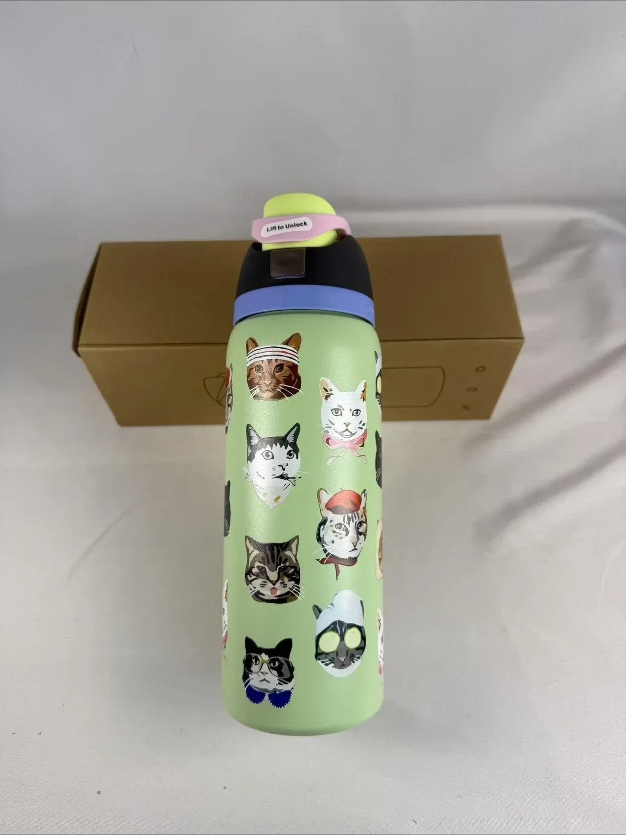 32oz & 24oz One-Touch Pop-Up Sports Water Bottle — Vacuum Insulated Tumbler with Straw & Spout, Leakproof for Outdoor and Gym Use