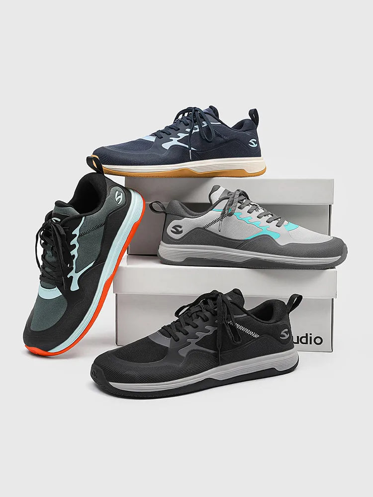 HOBIBEAR Unisex Walking Sneakers – Lace-Up Hiking & Running Shoes for Men & Women, Outdoor Artificial Leather Trainers