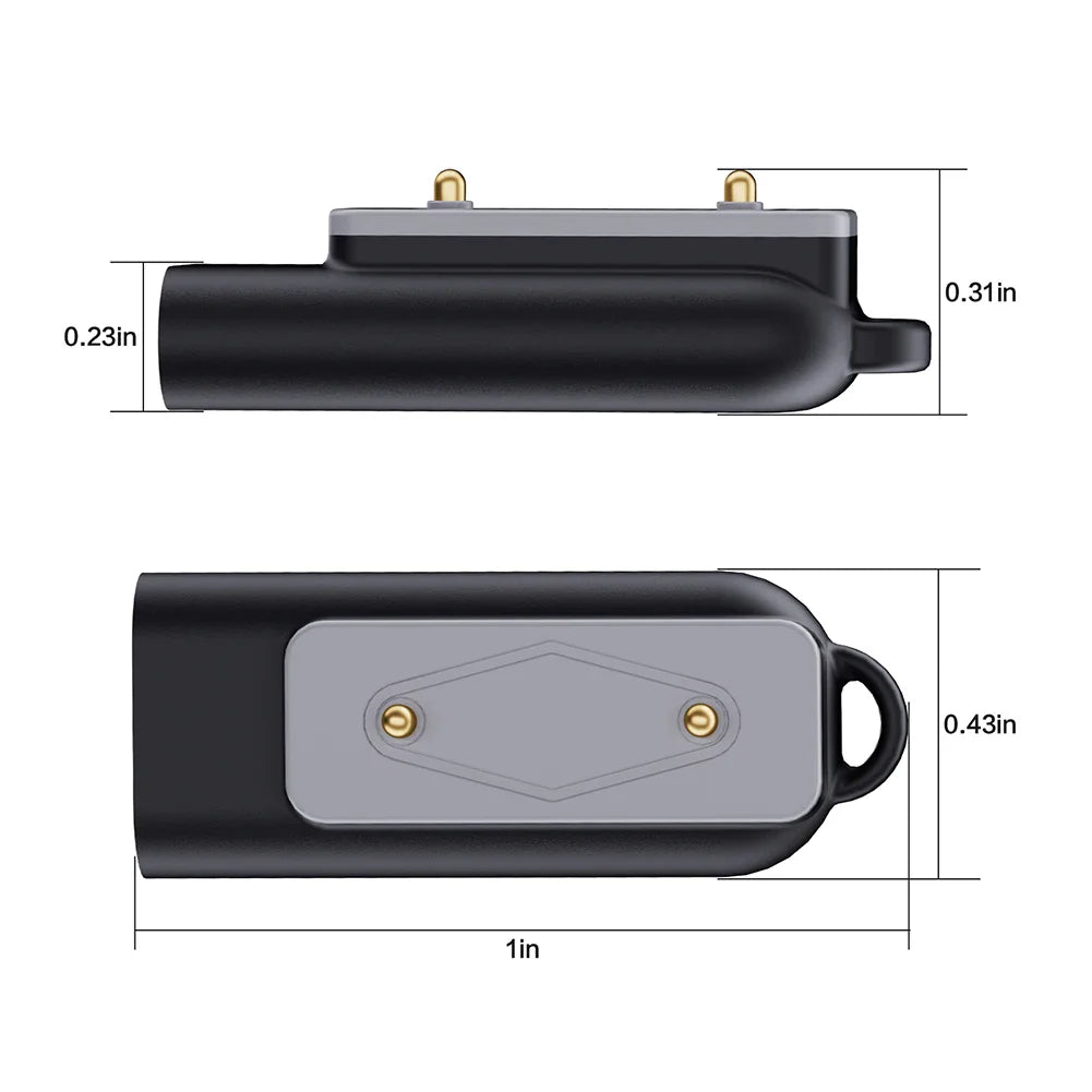 Type C Charger Adapter – Right Angle Charging Cable Converter for Samsung Galaxy Fit 3 & Huawei Watch Fit 3/2