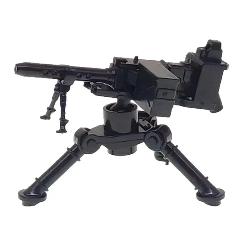 Military Building Blocks Soldier Set - Tactical Weapons Figures with Gatling Gun, Rifle, Mortar & Accessories Toy Kit