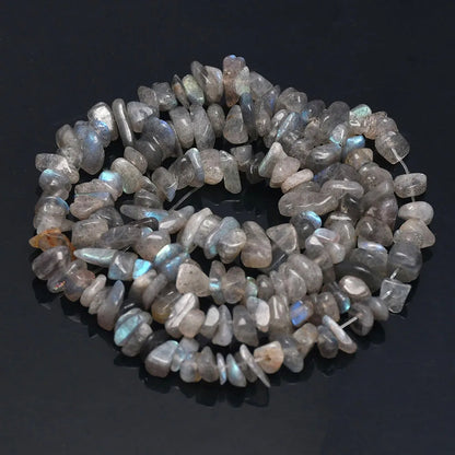 16 Inch Natural Stone Chip Beads - 5-8mm Irregular Crystal Agate Gravel Beads for DIY Bracelets & Jewelry Making