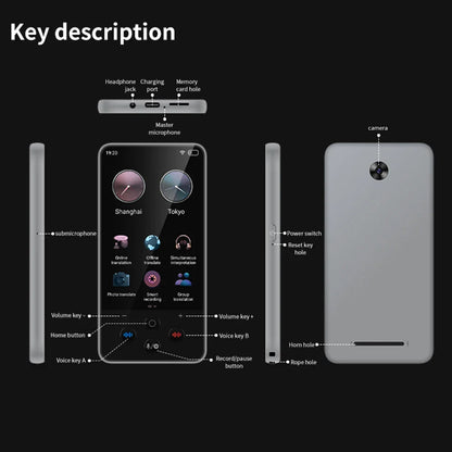 S85 Pro Language Translator Device – 138 Languages, Voice & Video Recording, Offline Translation, 8GB, 2000mAh