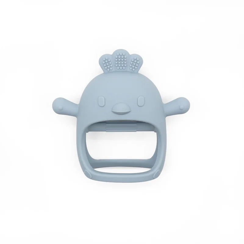 Baby Chick Silicone Teether - Cartoon Hollow Chewing Toy for Infant Teething Training & Care