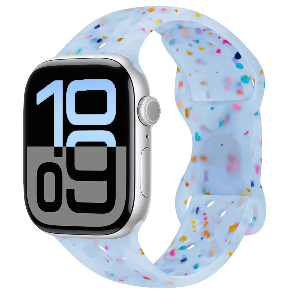 Silicone Apple Watch Strap - Breathable Wristband for Watch 11/10/9/8/7 Ultra 3/2 SE Series 49mm-41mm