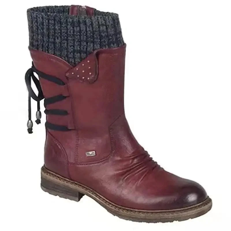 Women’s Winter Mid-Calf Boots – Fashion Snow Shoes, Warm Suede Thigh-High Botas 2023