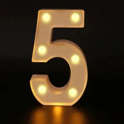 Luminous Alphabet & Number LED Night Light – Decorative Letter Lamp for Home, Wedding, Birthday & Party Decor
