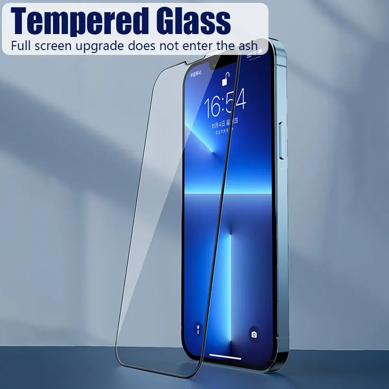 4PCS Full Cover Tempered Glass Screen Protector for iPhone 14 Pro Max, 14 Plus, 15 - Compatible with iPhone 13 Pro Max, 12, 11, 13 Mini