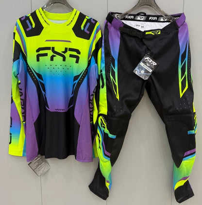 NEW FXR Off-Road Motorcycle Clothing Set – MX Jersey & Pants Combo for Dirt Bike Racing & Motocross