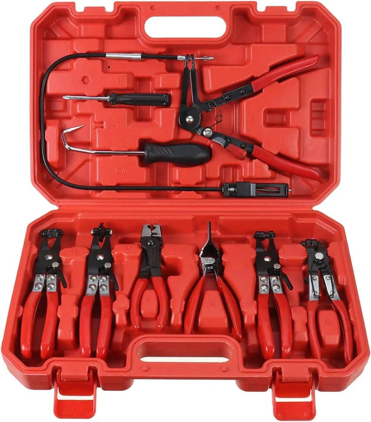 Flexible Hose Clamp Pliers - Long Cable-Type Tool for Auto Hose Removal, Repair & Maintenance