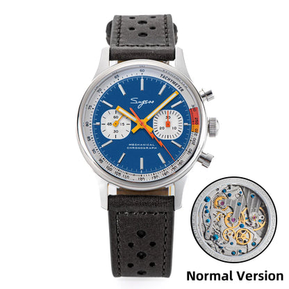 Sugess Pilot Watch – Seagull Movement Mechanical Chronograph, Swan-Neck, Sapphire Crystal, Military Racing 1963 Limited Edition