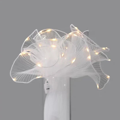 LED Flower Wrapping Paper – Lace Mesh Lighted Bouquet Packaging for Wedding, Birthday & Gift Decorations
