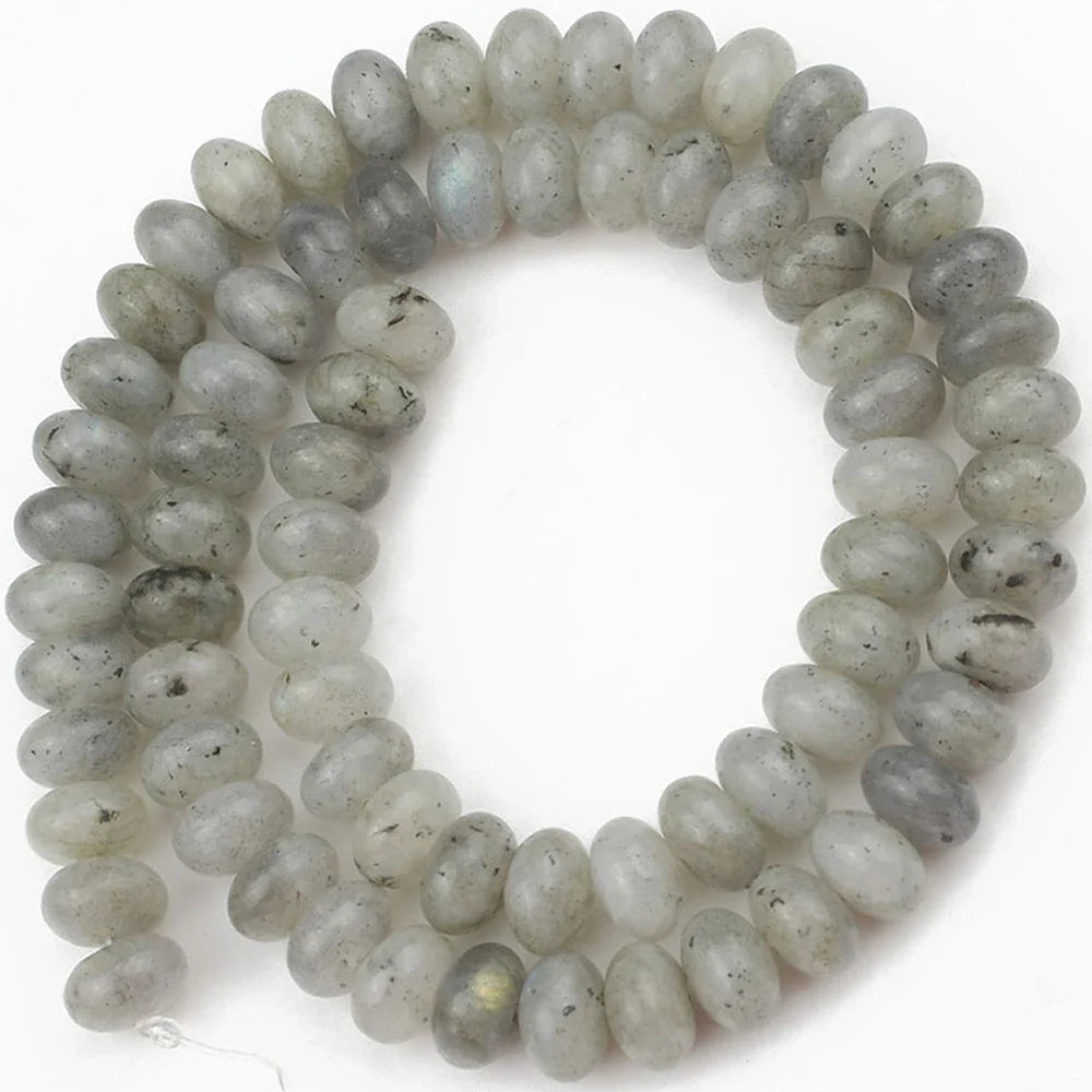 Natural Stone Rondelle Beads - 5x8mm Tourmaline, Citrine & Quartz Loose Beads for DIY Bracelets