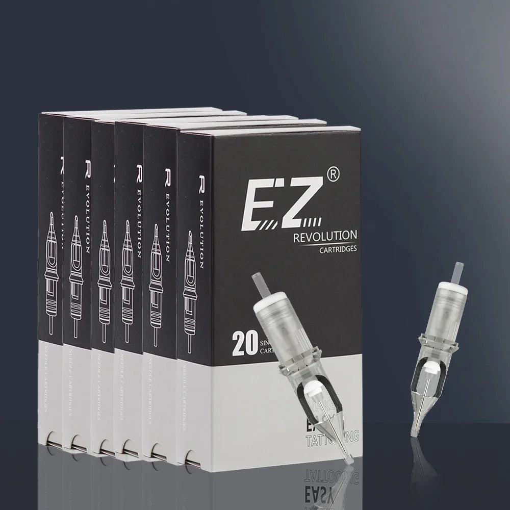 EZ Revolution RC0803RLT Tattoo Cartridge Needles - Round Liner Super Tight 7mm Taper for Rotary Pen Machine 20-Pack
