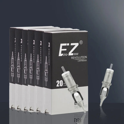 EZ Revolution RC0803RLT Tattoo Cartridge Needles - Round Liner Super Tight 7mm Taper for Rotary Pen Machine 20-Pack