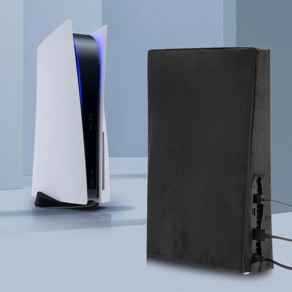 Vertical/Horizontal Dust Cover for PS5 Slim Console – Anti-Scratch Waterproof Protective Sleeve, Removable 1680D Oxford