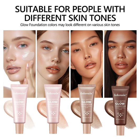 Glow Foundation Illuminator - Lightweight Moisturizing Glotion Natural Radiance Enhancer Multi-Purpose Highlighter Base