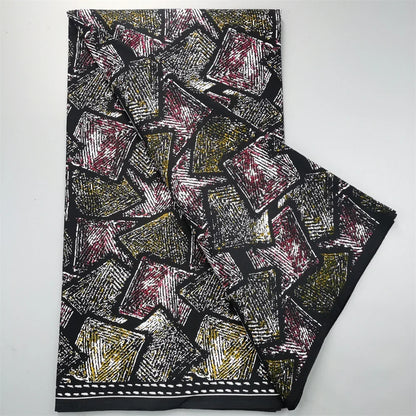 African Real Wax Ankara Fabric - 100% Cotton 6 Yards Nigerian Print Party Dress Sewing Material