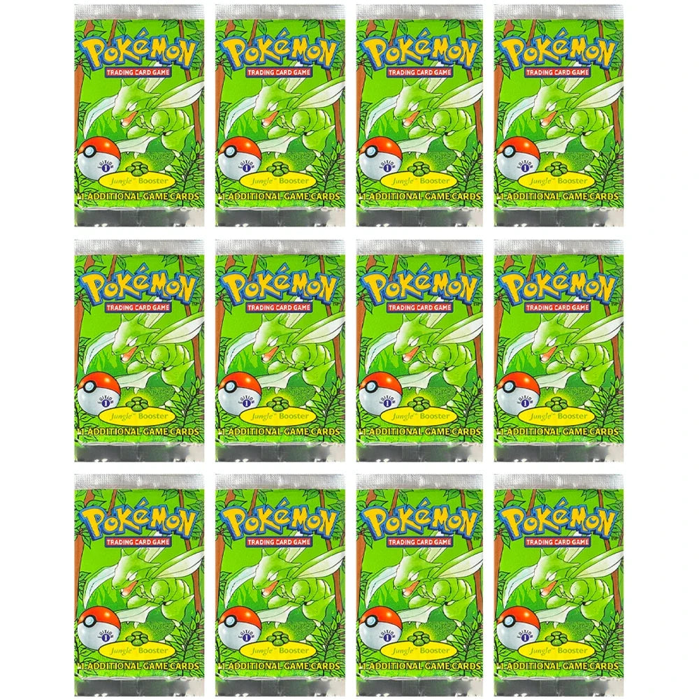 Pokémon Booster Packs Base Fossil Jungle - 11 Cards Per Pack & 36 Pack Booster Box Proxy Game Cards Collection