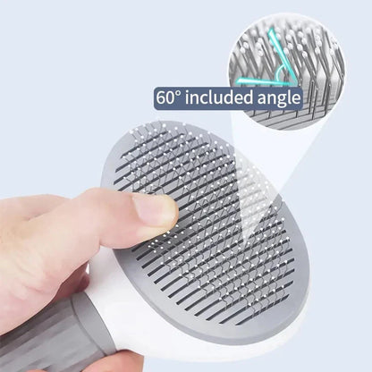 Pet Cat & Dog Hair Brush – Stainless Steel Grooming Comb for Long Hair Pets, Dog Cleaning & Care Accessories