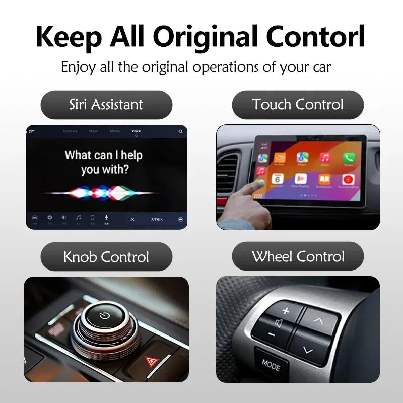 New 2 in 1 Wireless CarPlay and Android Auto Mini Box Adapter – USB/Type C Dongle for Wired to Wireless Conversion, Plug and Play