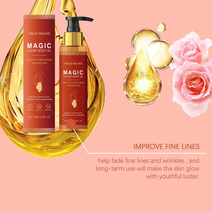 West Montr Body Tightening Oil - Daily Moisturizing Skin Care Formula for Nourishing, Softening & Hydrating Skin