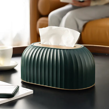 Elegant Nordic Style Tissue Dispenser with Remote Control Storage for Living Room Dining Rooms