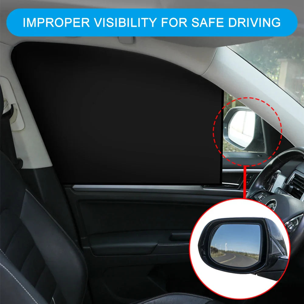 Magnetic Car Sunshade UV Protection Curtains | Double Sided Sun Shield Cover | Auto Window Sunshade Protector | DIY Accessories