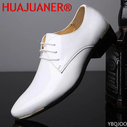 Men's Patent Leather Dress Shoes - Soft Formal Wedding Shoes Size 38-48