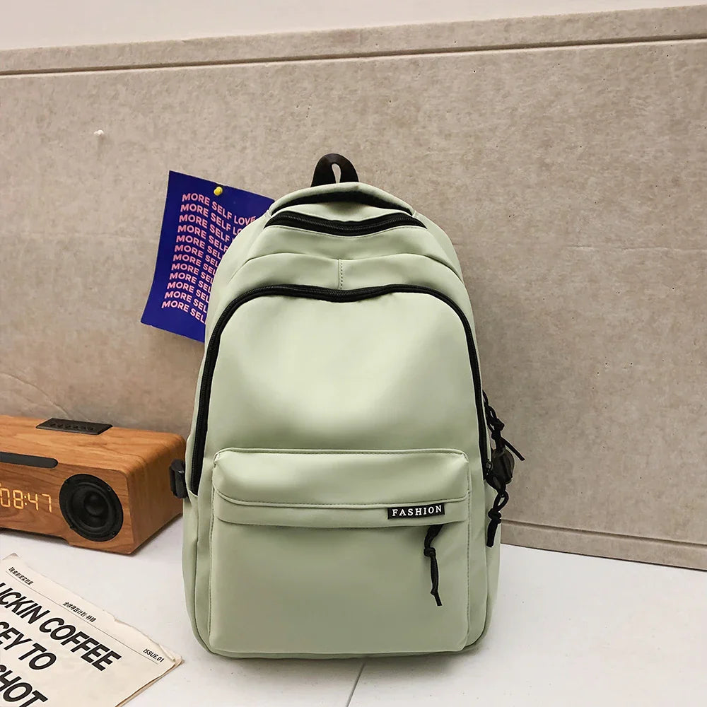 Large Capacity Black Backpack | Solid Color School & Travel Bag for High School & Middle School Students