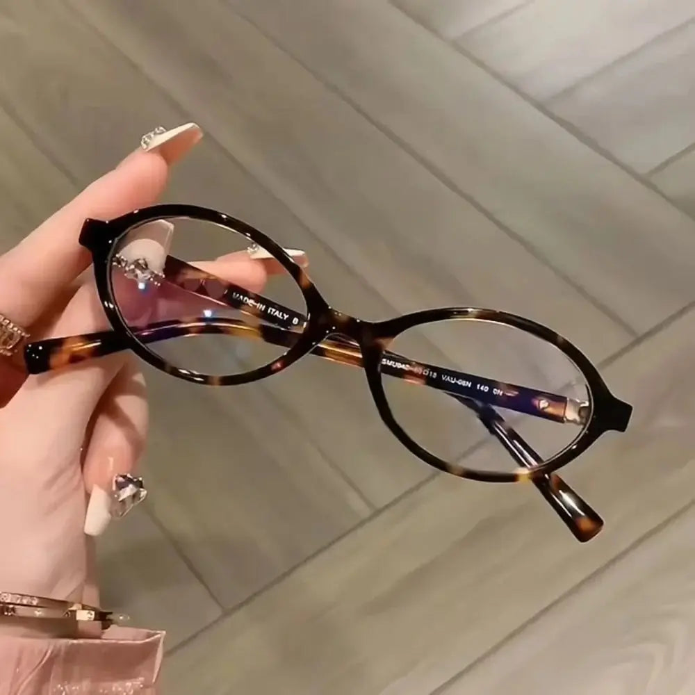 Y2K Retro Oval Frame Glasses for Women - Sweet & Cool Eyewear, Anti-Blue Light Reading & Computer Glasses